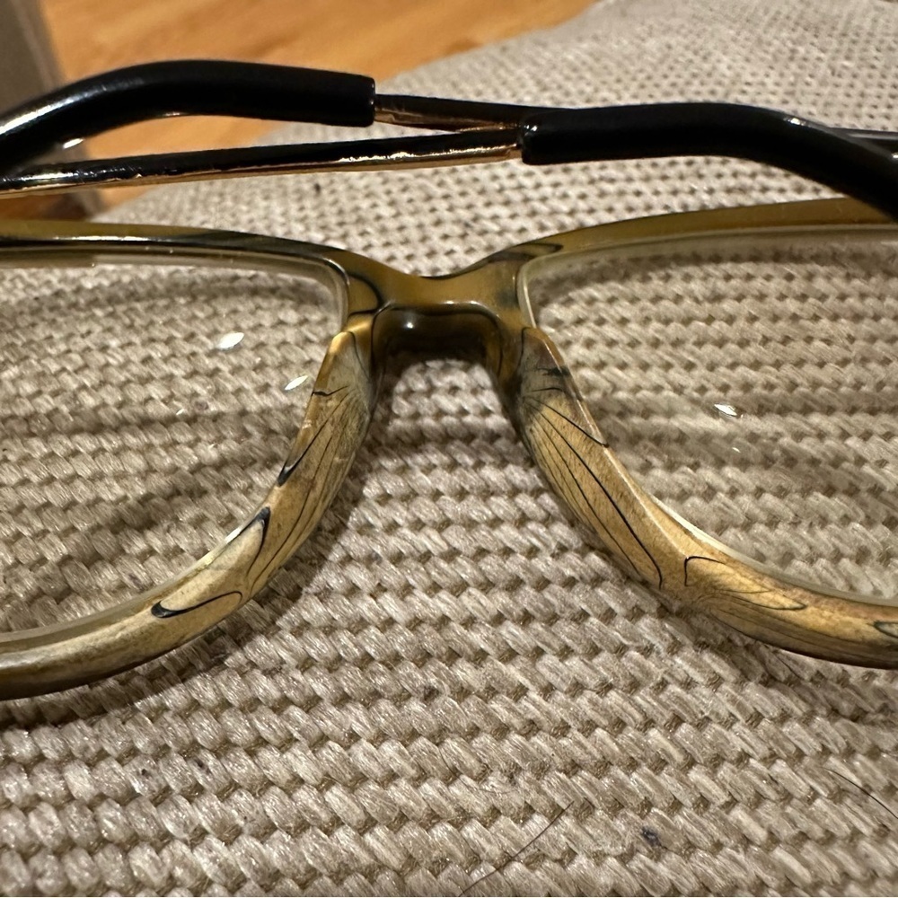 Vintage 70s 80s Rare YVES SAINT LAURENT YSL Gold Tortoiseshell Eyeglasses Frames - Picture 4 of 15